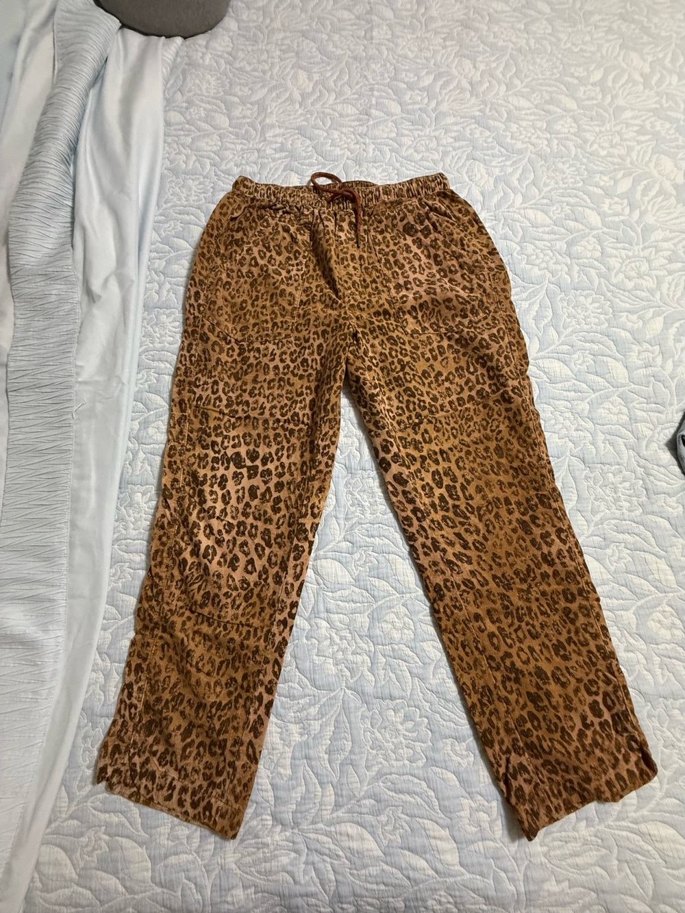 Pilcro Kids Leopard-Print Joggers - Brown